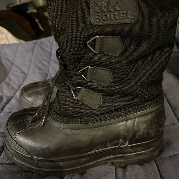 Sorel Glacier NL1042-010 Boots Women's Black Lined Winter Snow Lace Up‎ Size 5 - Picture 2 of 6